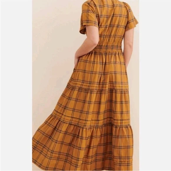 Brown and Navy Plaid Maeve Anthropologie Somerset - Picture 3 of 8